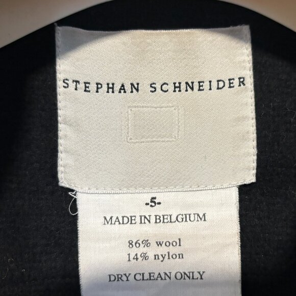 Stephan Schneider Black Wool Thinner Bomber Jacket Size 5 - Medium - Picture 12 of 16